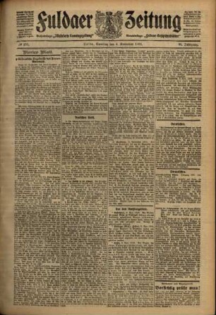 Vierte Ausgabe vom Samstag, den 06. November 1909.