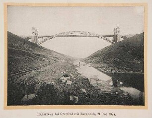 Nord-Ostsee-Kanal - Bauarbeiten (1894), Hochbrücke Grünental
