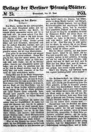 Beilage: No. 25, Sonnabend, den 18. Juni