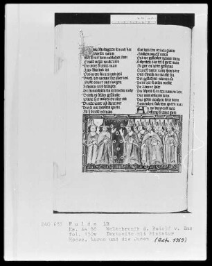 Rudolf von Ems, Weltchronik — Moses, Aaron und die Juden, Folio 130verso