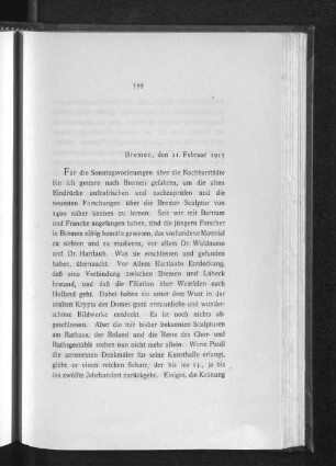 Bremen, den 21. Februar 1913