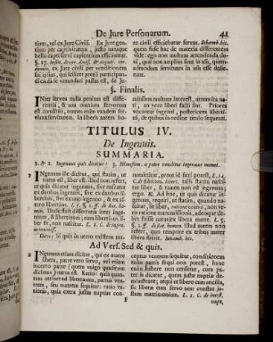 Titulus IV. De Ingenuis