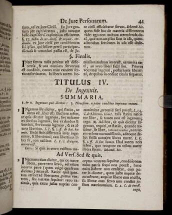 Titulus IV. De Ingenuis