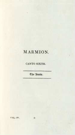 Marmion. Canto Sixth. The battle
