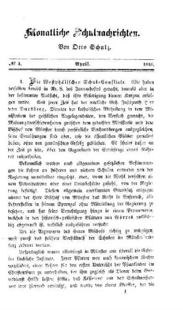 Die Westfälischen Schul-Conflicte