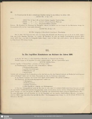 III. Im Bau begriffene Eisenbahnen am Schlusse des Jahres 1859