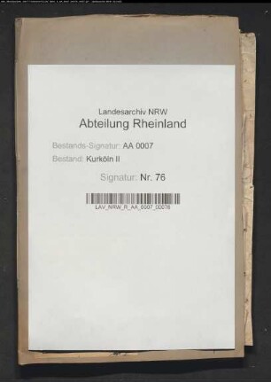 Zitationen der erzbischöflichen Gläubiger