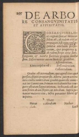 De Arbore Consanguinitatis Et Affinitatis.