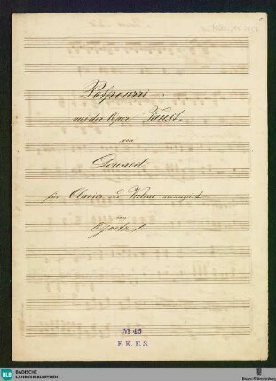 Potpourris - Don Mus.Ms. 2437 : pf, vl