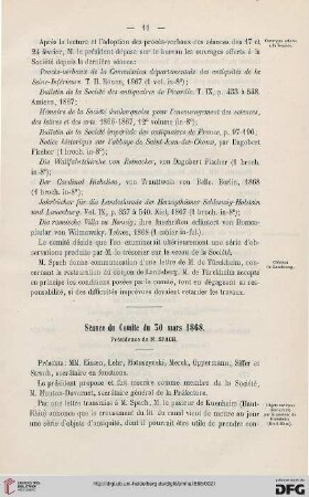 Séance du Comité du 30 mars 1868