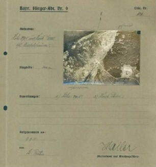 Foto des Geländes zwischen Einöde Haute Pierre und "Höhe 890,5" östlich von Diedolshausen (Le Bonhomme) (Luftbild)