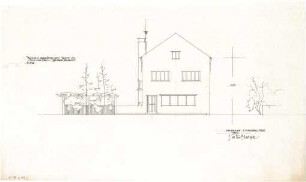 Gsaenger, Gustav; München - Obermenzing; Wohn- und Ladenhaus Vogt - Entwurf, Strassenseite (Ansicht)