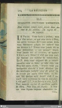 XLII. Quarante-Deuxieme Entretien