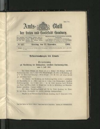 No. 147, 27. September 1904.