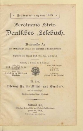 Teil 2, [Schülerband]: Lesebuch für die Mittel- und Oberstufe