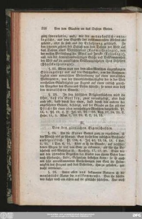 II. Von den göttlichen Eigenschaften.