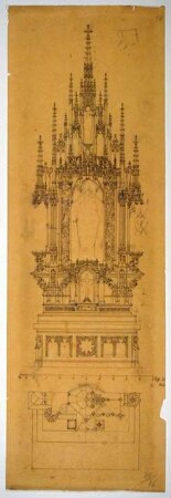 Entwurfszeichnung für einen Altar