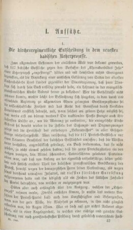 601-612 Die kirchenregimentliche Entscheidung in dem neuesten badischen Ketzerprozesse