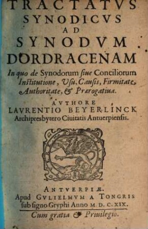 Tractatus Synodicus ad Synodum Dordracenam