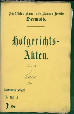 Isaak, Levi, Jude zu Detmold gegen Konrad Wöbbel (Weffel) bzw. Plöger in Delentrup - Schuldforderung