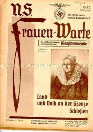 Halbmonatszeitschrift "NS Frauen Warte" überwiegend über Schlesien und zur nationalsozialistischen Familienpolitik