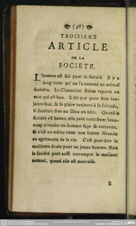 Troisieme Article De La Societe