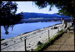 Schluchsee: der leere Schluchsee, ehemaliger Uferweg, Leerseeblick
