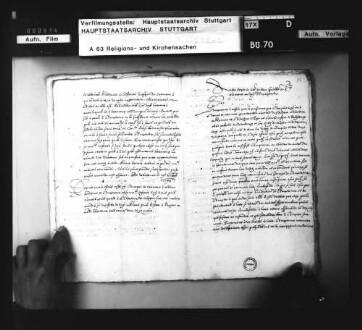 Schreiben Markgraf Georg Friedrichs von Brandenburg wegen einiger aufgefangener Schreiben, aus denen die Absichten der Katholiken zur Bekriegung der Evangelischen zu ersehen.