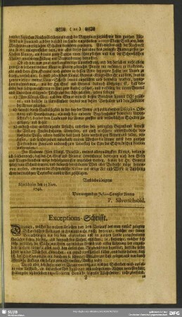 Exceptions-Schrifft