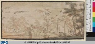 Landschaft mit Brücke