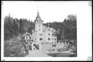 Marienbad. St. Hubertus. Vorlage für die bemalte Ansichtspostkarte