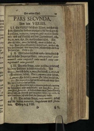 Der andere Theil: Von den Verbis
