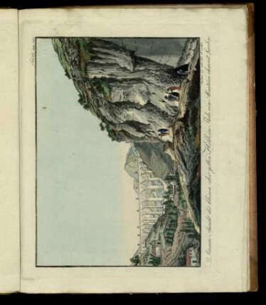 Tab. VI. Aeusere Ansicht der kleinen oder gelben Höhle im Thale von Alcantara ohnweit Lissabon