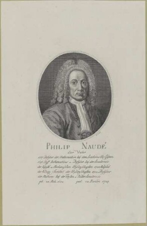 Bildnis des Philip Naudé der Vater
