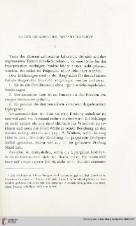 21: Zu den griechischen Totenmahlreliefs