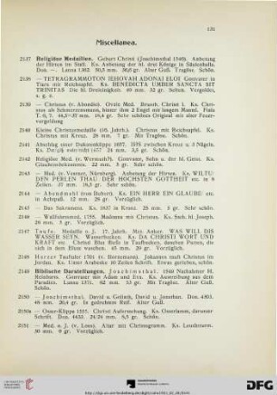 Miscellanea (Nr. 2137-2226)