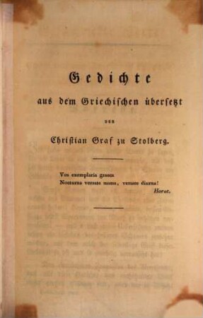 Gesammelte Werke der Brüder Christian und Friedrich Leopold Grafen zu Stolberg. 16, Gedichte