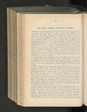 The Third German Colonial Congress.