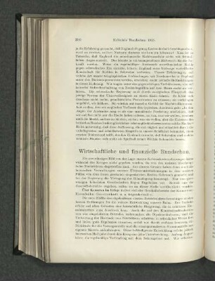 Wirtschaftliche und finanzielle Rundschau.