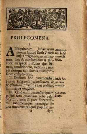 Antiquitates Hebraicae Secundum Triplicem Iudaeorum Statum, Ecclesiasticum, Politicum Et Oeconomicum
