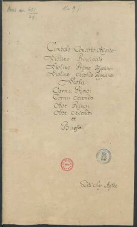 Konzerte; iSol (2), orch, b; D-Dur