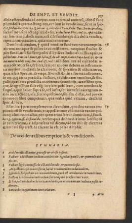 De accidentalibus emptionis & venditionis.