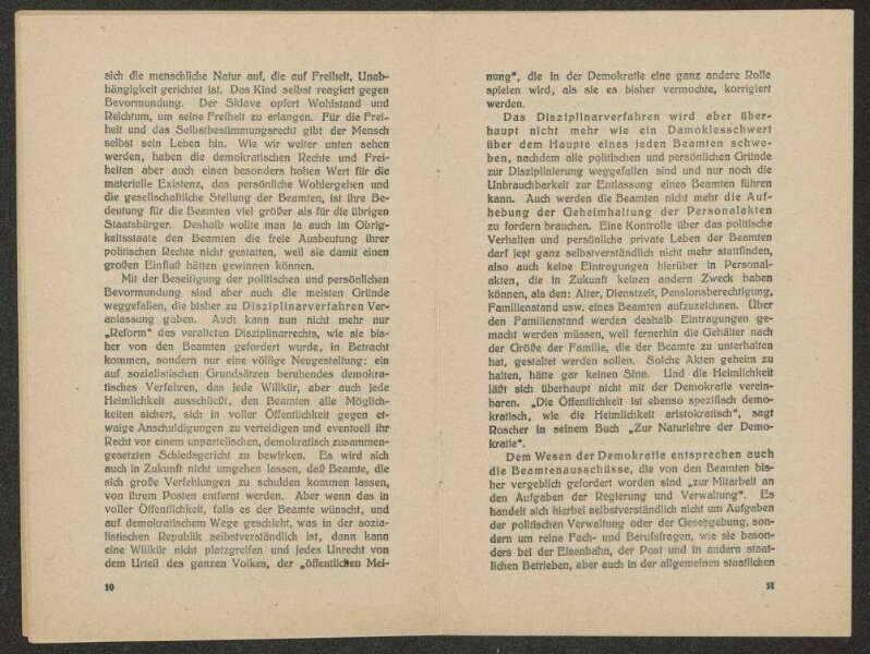 Edmund Fischer, "Sozialismus und Beamtenschaft" Werbedienst der deutschen sozialistischen Republik, Nr. 77
