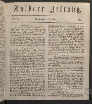 Montag, den 5. März. 1832