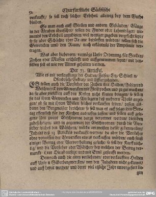 Der 73. Artickel. Wie es mit verkauffunge der Halden/Felsen/Ertz/Schlacken/Ofenbrüch/Gekratz/und Affter zuhalten.