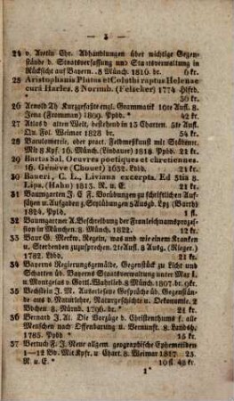 Bücher-Anzeige vom Antiquar Joh. Nep. Peischer in München. 37. 1831