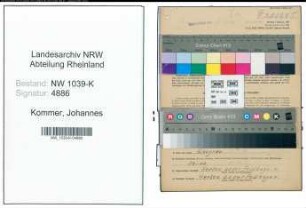 Entnazifizierung Johannes Kommer , geb. 15.01.1909 (Maschinist)