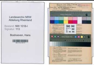 Entnazifizierung Hans Boshoeven , geb. 29.04.1905 (Werkmeister)
