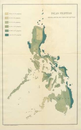 Islas Filipinas media anual de caida de lluvias