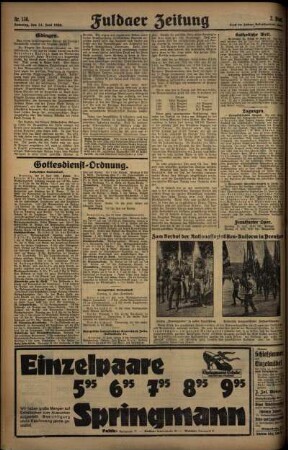Zweite Ausgabe vom Samstag, den 14. Juni 1930.